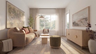 Transitional, Inspired Modern, Contemporary Luxe, Organic Modern Living Room by Havenly Interior Designer Anny