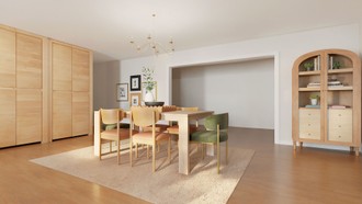 Warm Transitional Dining Room by Havenly Interior Designer Montserrat