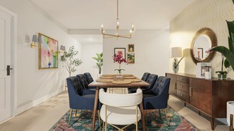 Eclectic, Artful Eclectic Dining Room by Havenly Interior Designer Ivanna