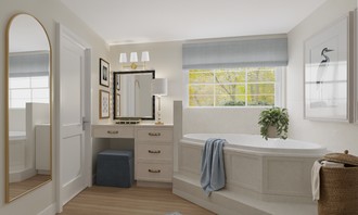 Classic, Transitional Bathroom by Havenly Interior Designer Angie