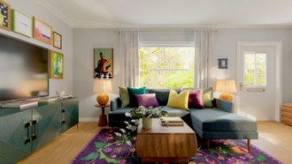 Eclectic, Artful Eclectic Living Room by Havenly Interior Designer Candida