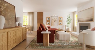 Parisian Modern, Modern Cottage, Artful Eclectic Living Room by Havenly Interior Designer Anny