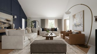Transitional Living Room by Havenly Interior Designer Julia