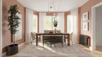 Organic Modern, Warm Transitional Dining Room by Havenly Interior Designer Montserrat