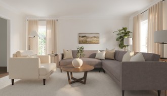 Transitional, Organic Modern Living Room by Havenly Interior Designer Sarah