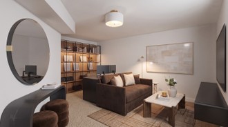 Contemporary, Midcentury Modern, Inspired Modern, Contemporary Luxe, Midcentury Scandi, Warm Transitional Office by Havenly Interior Designer Rocío