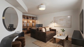 Contemporary, Midcentury Modern, Inspired Modern, Contemporary Luxe, Midcentury Scandi, Warm Transitional Office by Havenly Interior Designer Rocío