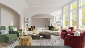 Modern, Eclectic Living Room by Havenly Interior Designer Ivan