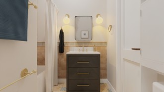 Glam Bathroom by Havenly Interior Designer Diogo