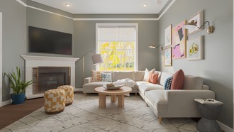 Eclectic, Bohemian, Global, Southwest Inspired, Organic Modern Living Room by Havenly Interior Designer Jess