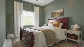 Warm Transitional, Modern Cottage Bedroom by Havenly Interior Designer Jess