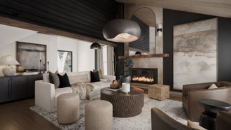 Modern, Rustic, Southwest Inspired, Contemporary Luxe, Organic Modern Living Room by Havenly Interior Designer Malena