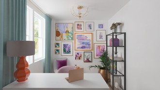 Artful Eclectic Office by Havenly Interior Designer Valeria