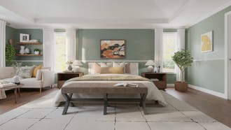 Organic Modern, Warm Transitional Bedroom by Havenly Interior Designer Candida