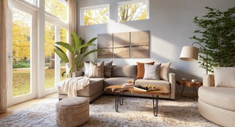Modern, Bohemian Living Room by Havenly Interior Designer Sophia