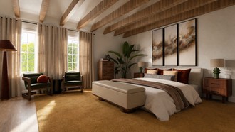 Organic Modern, Warm Transitional, Artful Eclectic Bedroom by Havenly Interior Designer Sofia