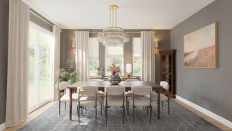 Contemporary Luxe Dining Room by Havenly Interior Designer Diogo