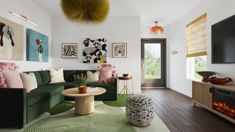 Eclectic, Bohemian, Artful Eclectic Living Room by Havenly Interior Designer Faith