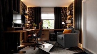 Contemporary Luxe Office by Havenly Interior Designer Montserrat
