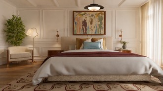 Contemporary, Eclectic, Transitional Bedroom by Havenly Interior Designer Camila