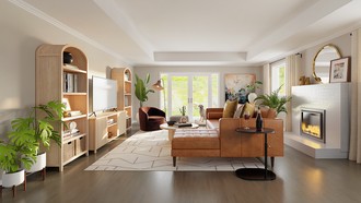 Modern, Bohemian, Global, Midcentury Modern Living Room by Havenly Interior Designer Andrea