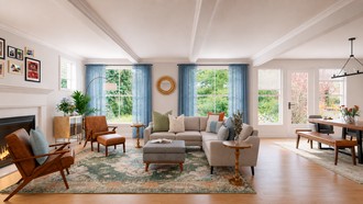 Eclectic Living Room by Havenly Interior Designer Valeria