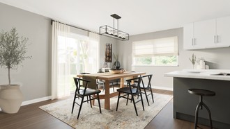 Contemporary, Industrial, Farmhouse Dining Room by Havenly Interior Designer Angelica