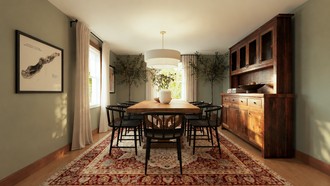 Warm Transitional Dining Room by Havenly Interior Designer Sophia