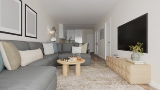 Transitional Living Room by Havenly Interior Designer Lilia