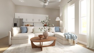 Warm Transitional, New Classic Living Room by Havenly Interior Designer Montserrat