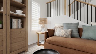 Rustic, Midcentury Modern, Scandinavian, Midcentury Scandi, California Cool Living Room by Havenly Interior Designer Emilee