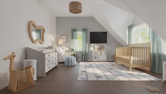 Bohemian, Transitional, Inspired Modern, Organic Modern, Warm Transitional Nursery by Havenly Interior Designer Angelica