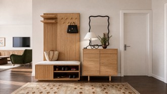 Scandinavian, Midcentury Scandi, Organic Modern Entryway by Havenly Interior Designer Sarah