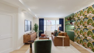 Modern, Eclectic, Glam, Inspired Modern Living Room by Havenly Interior Designer Katerina