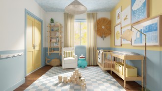 Global, Artful Eclectic Nursery by Havenly Interior Designer Ivan
