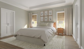 Modern, Transitional, Midcentury Modern, Warm Transitional Bedroom by Havenly Interior Designer Angie
