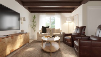 Transitional, Warm Transitional Living Room by Havenly Interior Designer Lilia