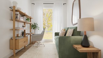 Midcentury Scandi Office by Havenly Interior Designer Candida