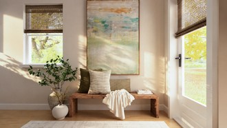 Warm Transitional Entryway by Havenly Interior Designer Sophia