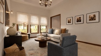 Modern, Farmhouse, Transitional Living Room by Havenly Interior Designer Katherin