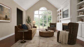 Inspired Modern, Contemporary Luxe Living Room by Havenly Interior Designer Sarah
