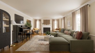 Organic Modern Living Room by Havenly Interior Designer Maria