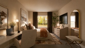 Contemporary Luxe Bedroom by Havenly Interior Designer Ivanna