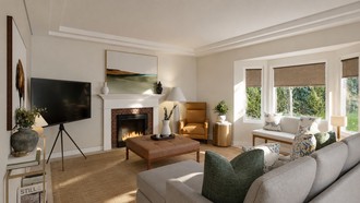 Warm Transitional Dining Room by Havenly Interior Designer Diogo