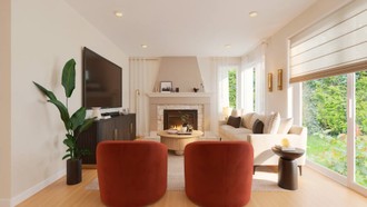 Modern, Warm Transitional Living Room by Havenly Interior Designer Ceci