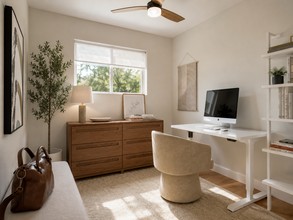 Midcentury Scandi Office by Havenly Interior Designer Ana