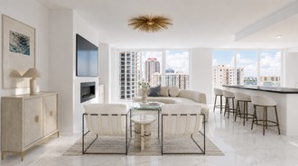 Contemporary, Modern, Coastal, Glam, Minimal, Contemporary Luxe Living Room by Havenly Interior Designer Stacy