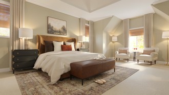 Transitional, Warm Transitional Bedroom by Havenly Interior Designer Lilia
