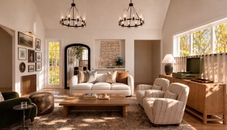 Classic, Coastal, Traditional, Farmhouse, Rustic, Transitional, Vintage Living Room by Havenly Interior Designer Mariana