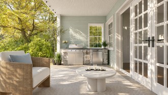 Warm Transitional Outdoor Space by Havenly Interior Designer Sophia